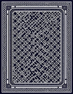 Intricate Geometric Patterned Dark Rug
