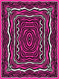 Bold Pink Black Zebra Pattern Rug