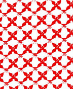 Bold Red Geometric Pattern Rug