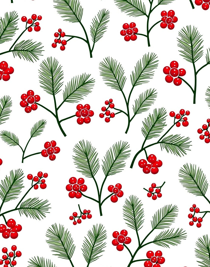 Christmas Spruce Berry Botanical Rug