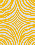 Radiant Yellow Blue Wave Pattern Rug
