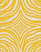 Radiant Yellow Blue Wave Pattern Rug