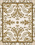Classic Scrollwork Damask Pattern Rug