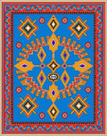 Bold Geometric Diamond Zigzag Pattern Rug