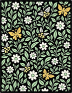 Nature Inspired Butterfly Bee Pattern Rug