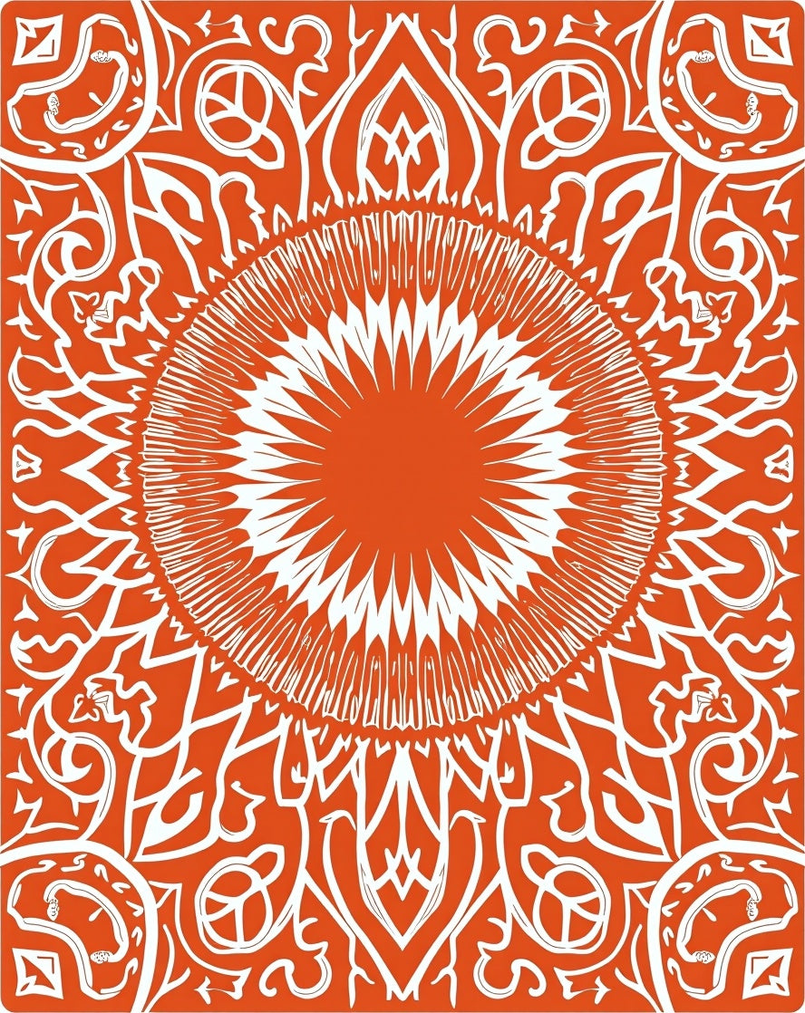 Sunburst Mandala Patterned Rug