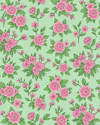 Pink Blossom Branches On Mint Background Rug