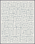 Geometric Maze Pattern Rug