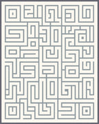 Geometric Maze Pattern Rug