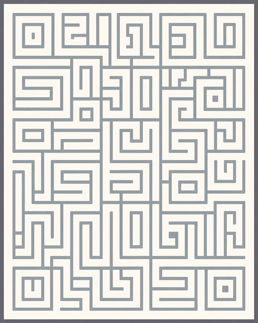 Geometric Maze Pattern Rug