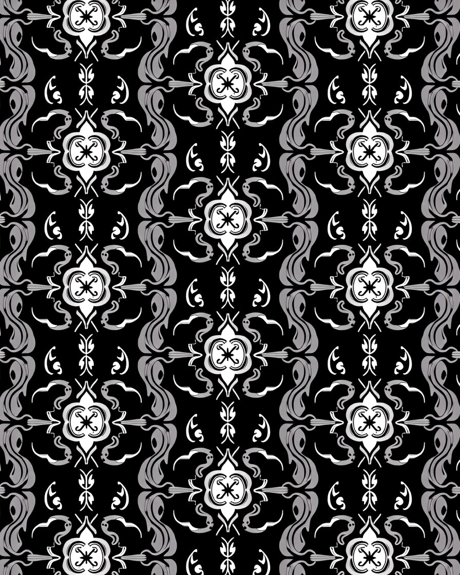 Art Nouveau Floral Pattern Rug