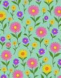 Colorful Daisy Pattern Design Rug