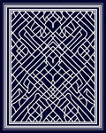 Geometric Interlocking Lattice Design Rug