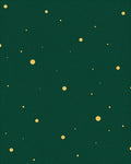 Emerald Gold Polka Dot Pattern Rug
