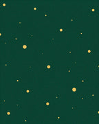 Emerald Gold Polka Dot Pattern Rug