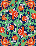 Vibrant Floral Abstract Pattern Rug