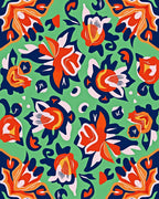 Vibrant Floral Abstract Pattern Rug
