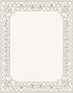 Art Nouveau Floral Scrollwork Outline Rug