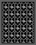 Intricate Black White Floral Pattern Rug
