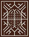 Geometric Branch Patterned Abstract Rug