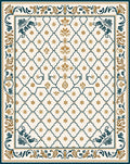 Ornate Lattice Flower Pattern Rug