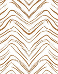 Golden Wavy Stripe Pattern Rug