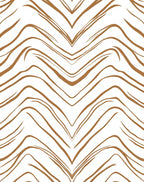 Golden Wavy Stripe Pattern Rug
