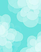 Aqua Circles Abstract Pattern Rug