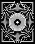 Central Sunburst Geometric Contrast Rug
