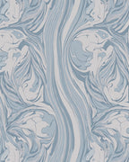 Serene Blue Swirl Pattern Design Rug