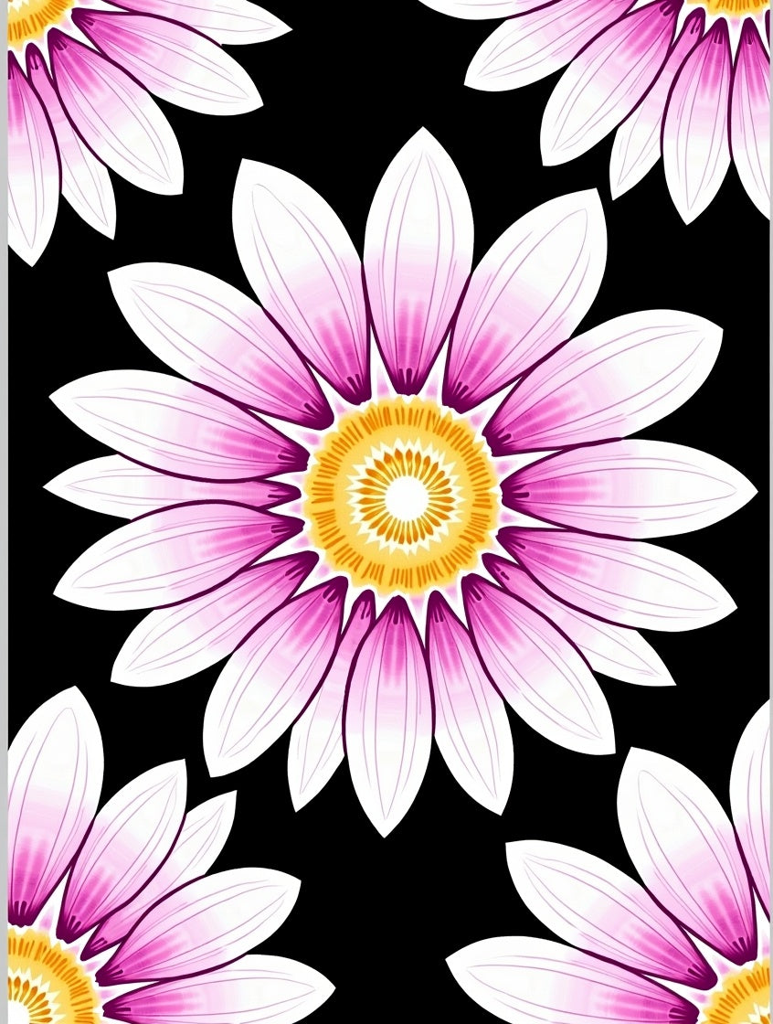 Pink Mandala Floral Art Rug