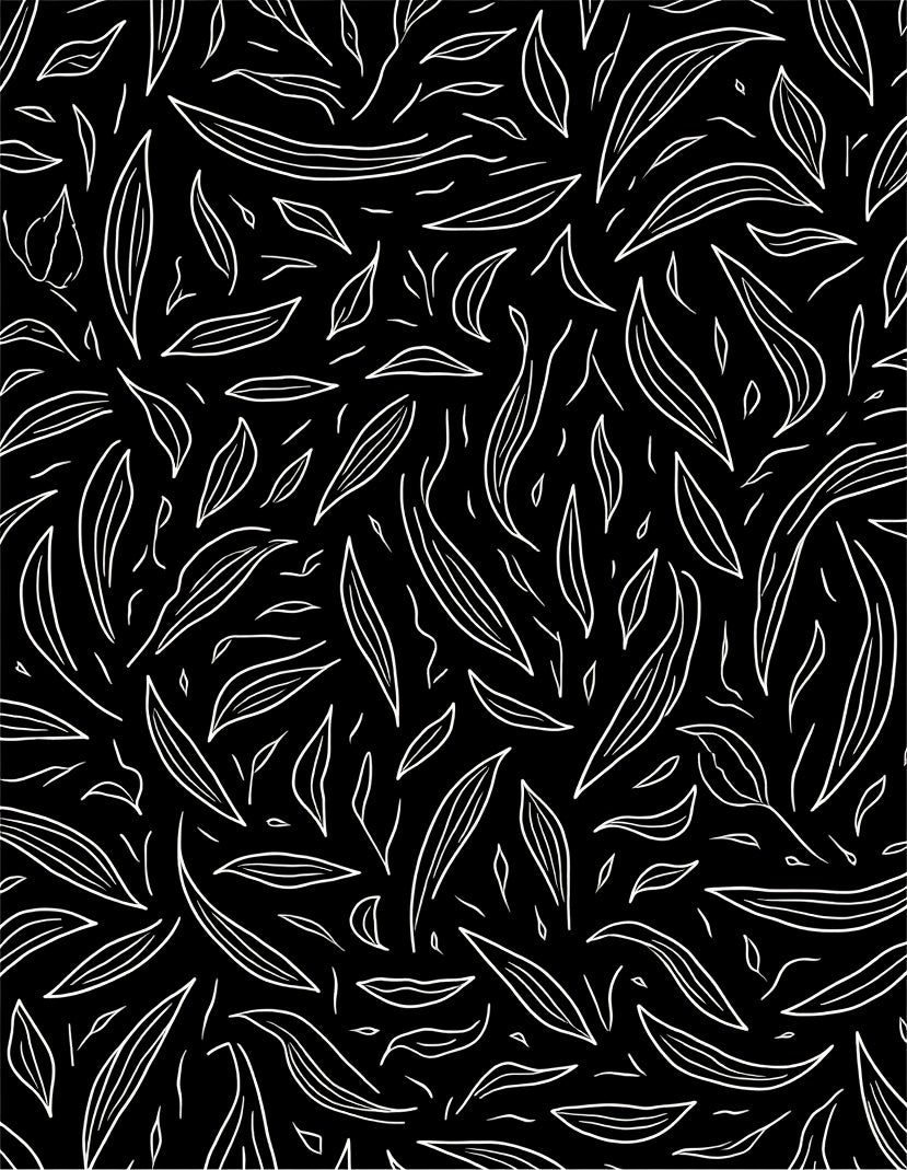 Organic Leaf Pattern Textile Design Rug