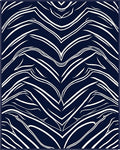 Daring White Navy Abstract Swirls Rug