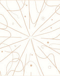 Abstract Tan Swirls and Dots Rug