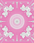 Pink Swirls Mandala Pattern Design Rug