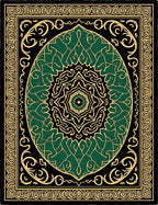 Emerald Black Golden Intricate Medallion Rug