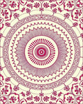 Mandala Design With Floral Accents Rug