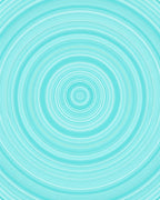 Cool Blue Concentric Circle Design Rug