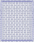 Bold Blue Interlocking Square Pattern Rug