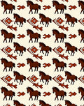 Earthy Horse Tribal Pattern Design Rug