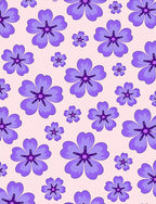 Purple Floral Pattern Rug