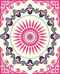 Floral Medallion Graphic Design Rug