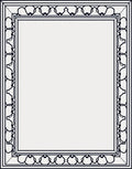 Ornate Black White Chain Pattern Rug