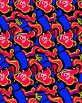 Bold Abstract Faces Pattern Rug