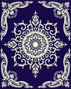 Ornate Floral Mandala Pattern Rug