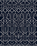 Bold Geometric Art Deco Outline Design Rug