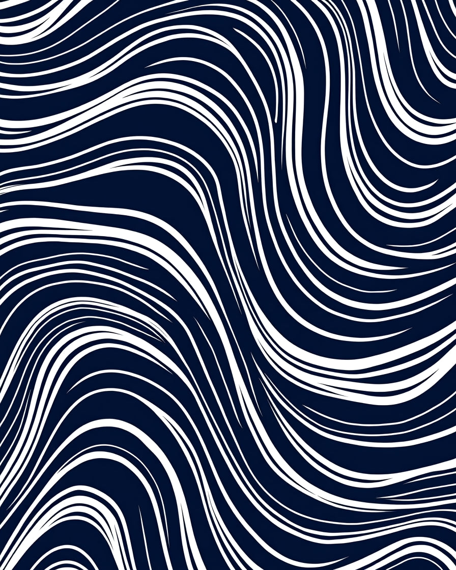 Abstract White Thin Lines Rug