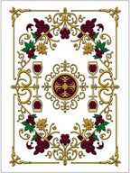 Ornate Gold Grape Vine Pattern Rug