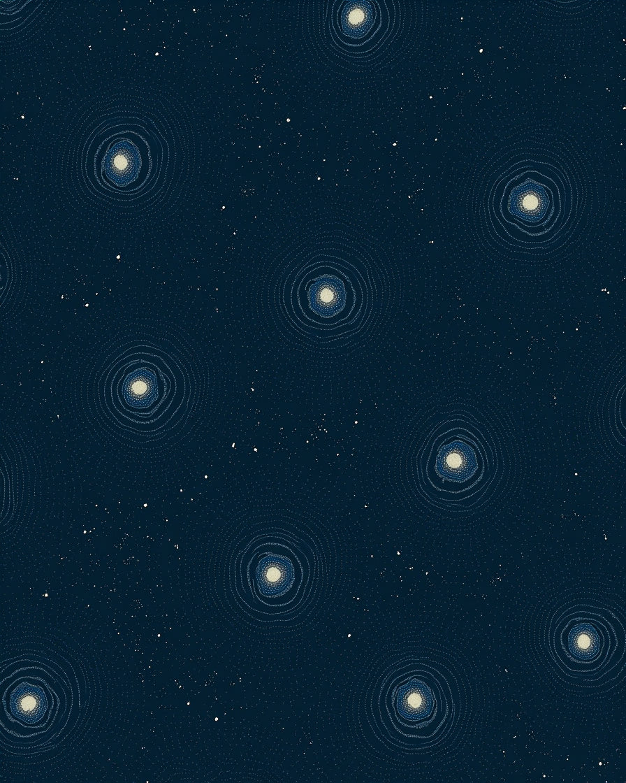 Dark Sky Circular Burst Pattern Rug