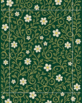 Green Floral Vine Pattern Rug